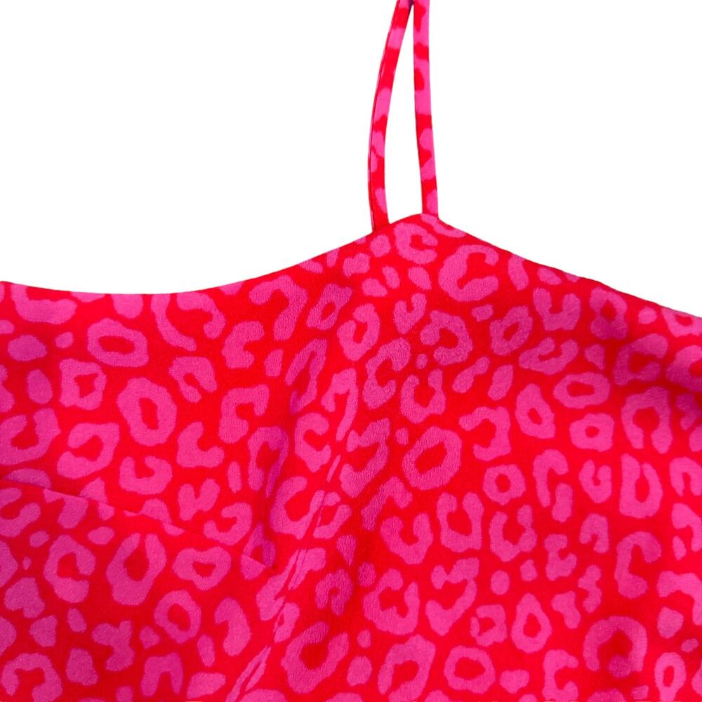 Ann Taylor Red And Raspberry Print Spaghetti Stra… - image 2